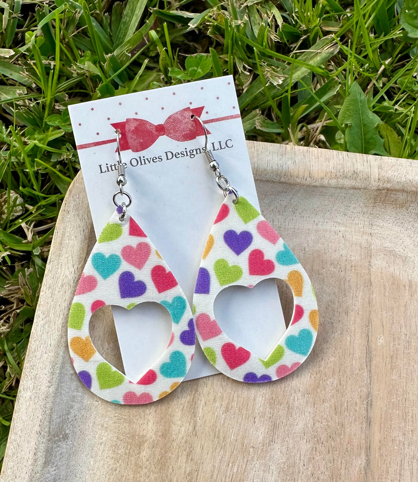 MULTI HEARTS COTTON EARRINGS