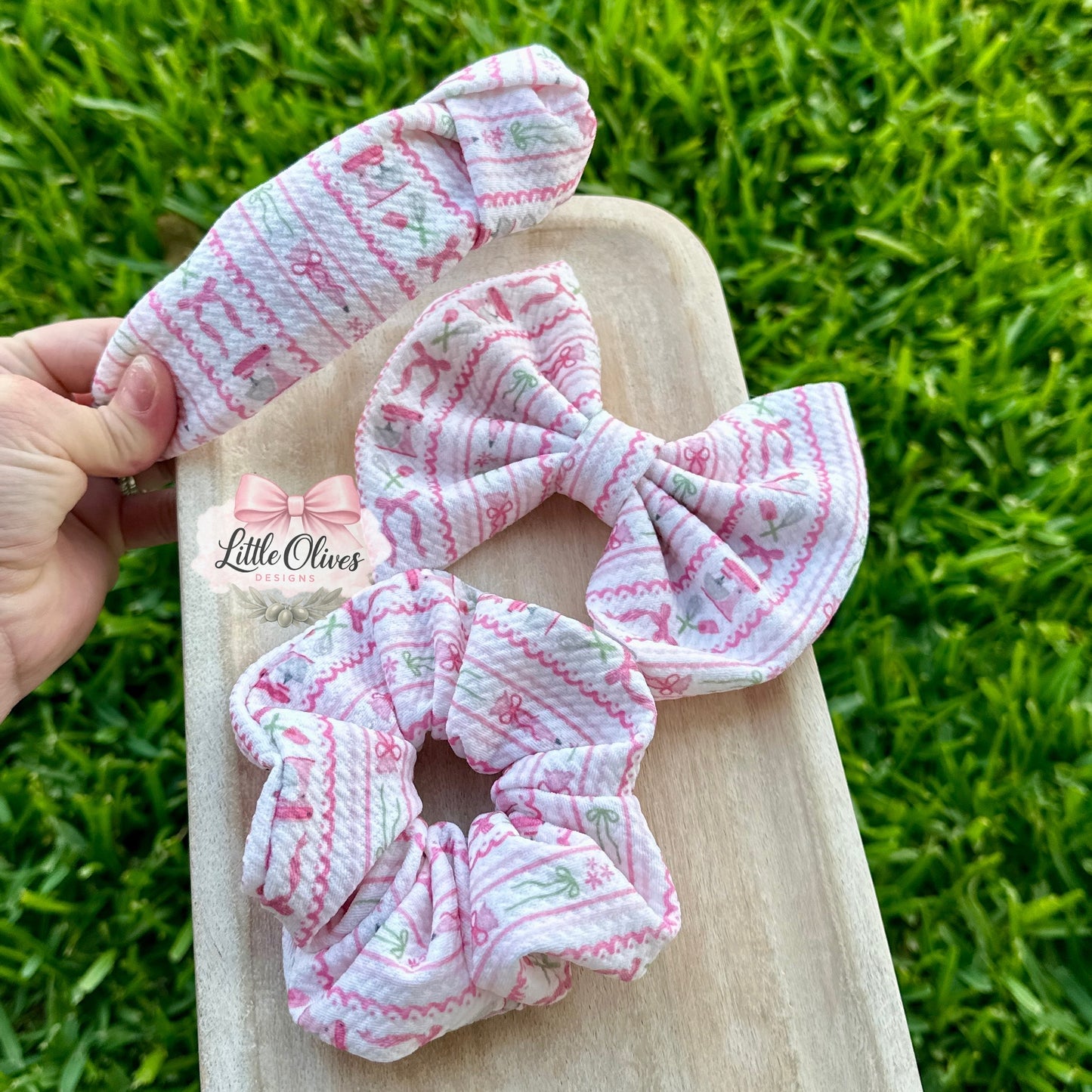 SWEET BAKER BOW, SCRUNCHIE OR HEADBAND