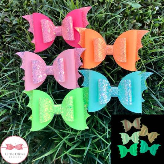 GLOW IN THE DARK BAT BOWS