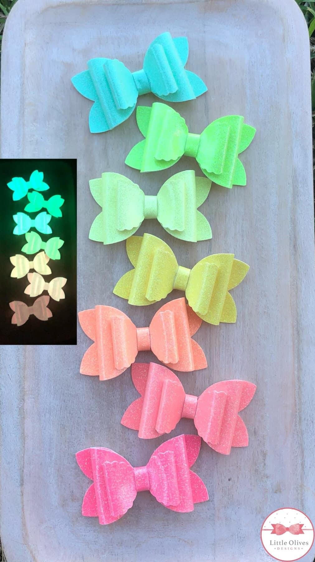 GLOW IN THE DARK MINI BOWS