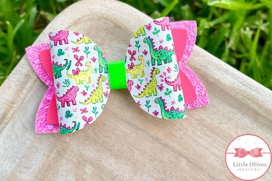 GIRLY DINOS BOW