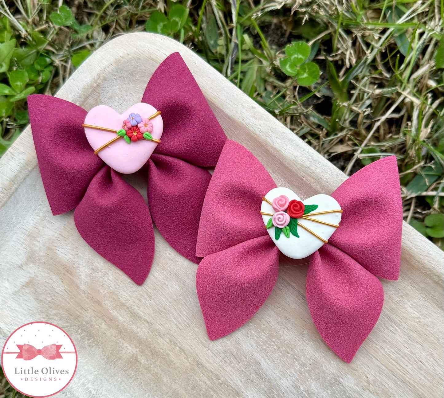 VALENTINE'S DAY HEARTS SAILOR CLAY BOW