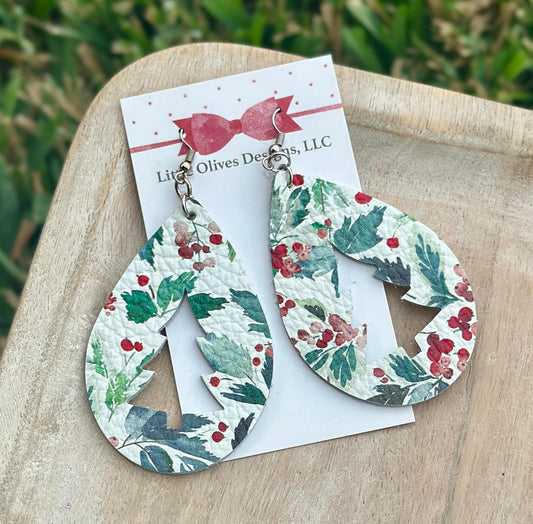 HOLLY TREE CUTOUT EARRINGS