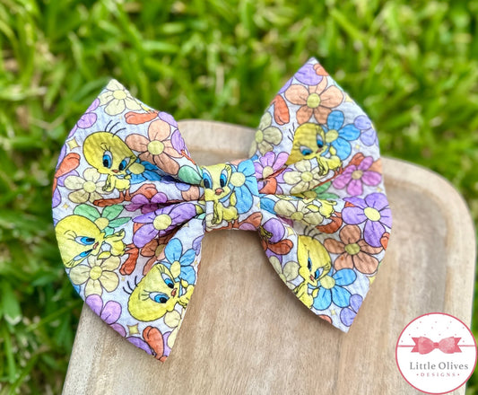 LITTLE YELLOW BIRD BOW OR SCRUNCHIE