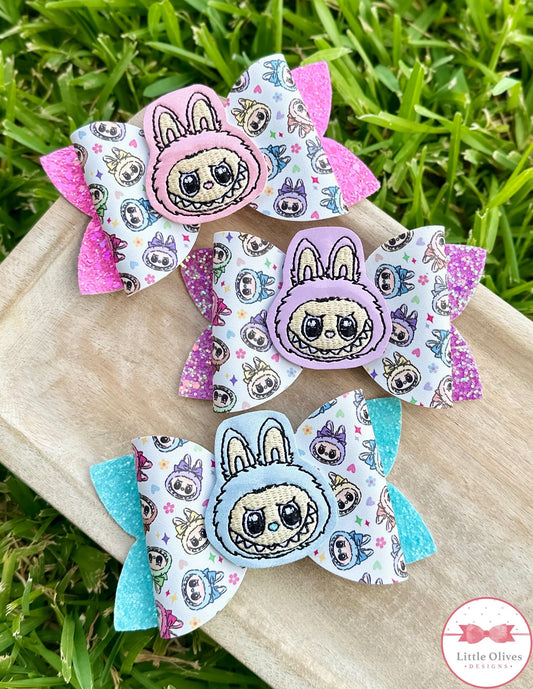 CUTE MONSTER DOLLS FELTIE BOW