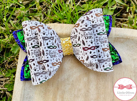 MARDI GRAS MASKS BOW