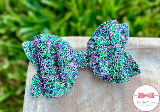 MONSTER MASH GLITTER BOW