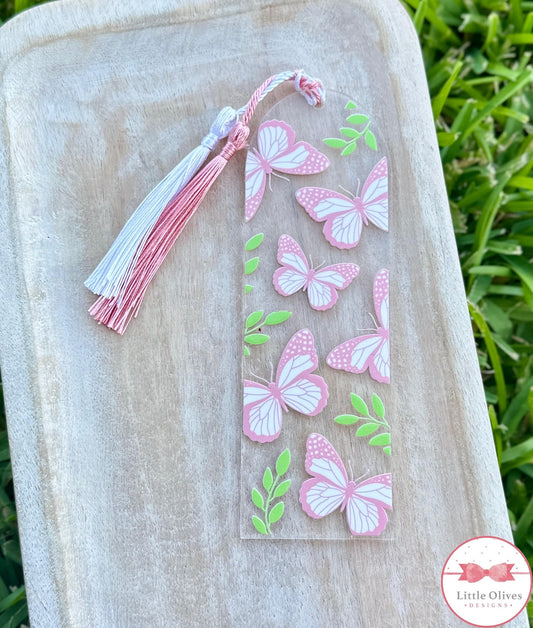 PINK BUTTERFLIES BOOKMARK