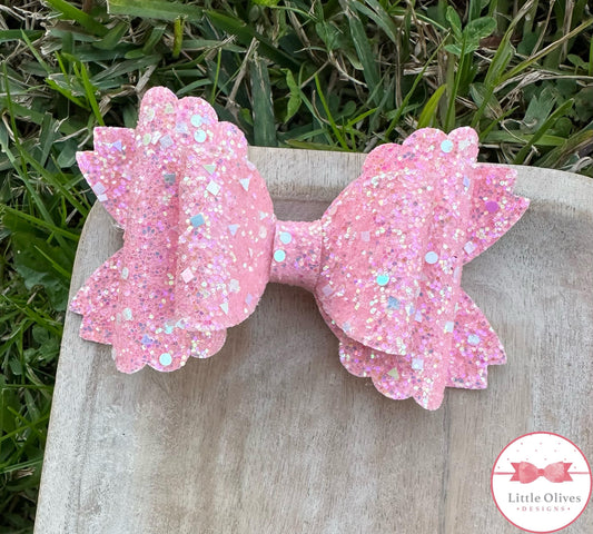 PINK GLITTER BOW