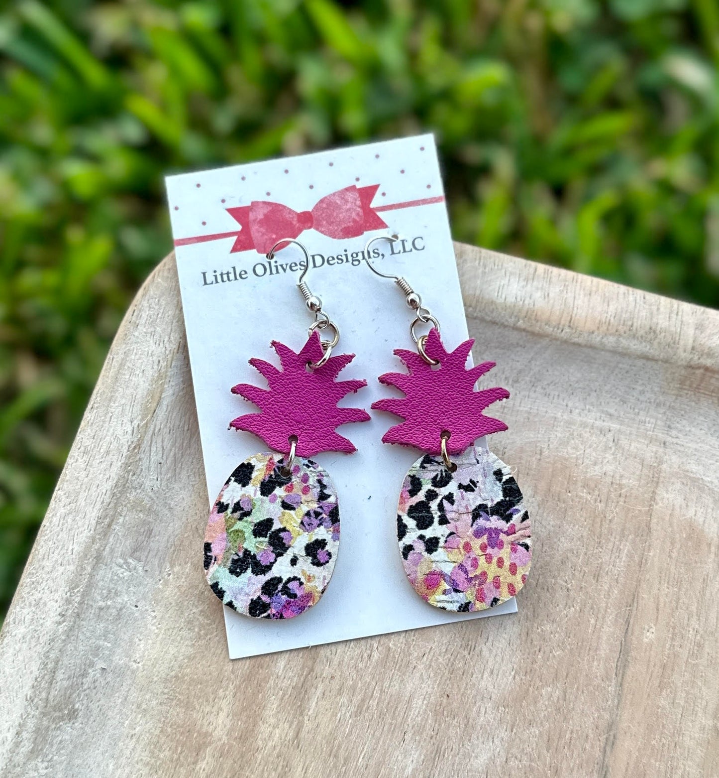 PURPLE PINEAPPLE EARRINGS