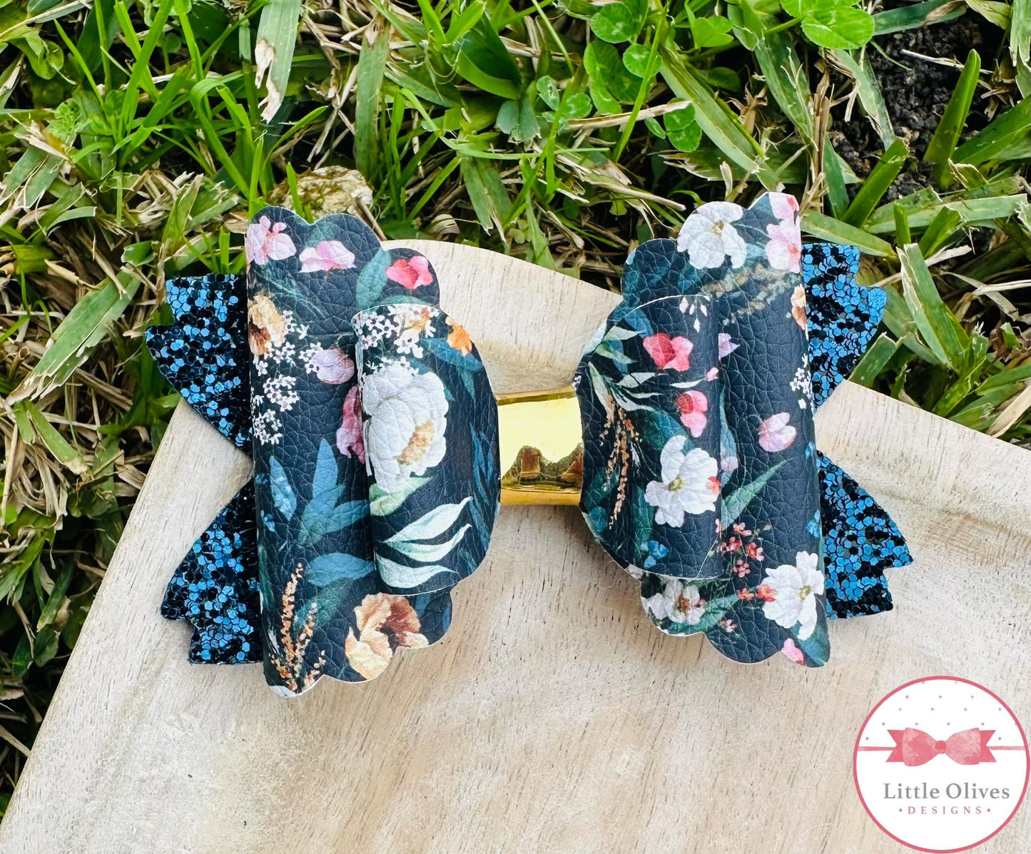 RAVEN FLORAL BOW