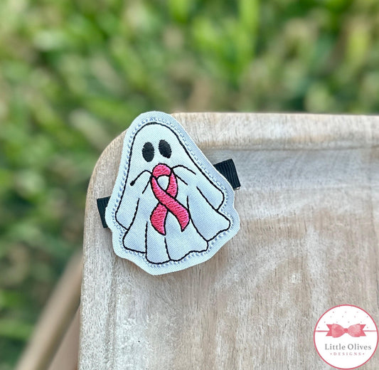 PINK RIBBON GHOST CLIP