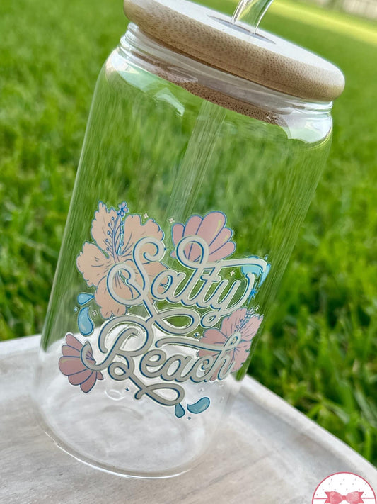 SALTY BEACH GLASS CUP
