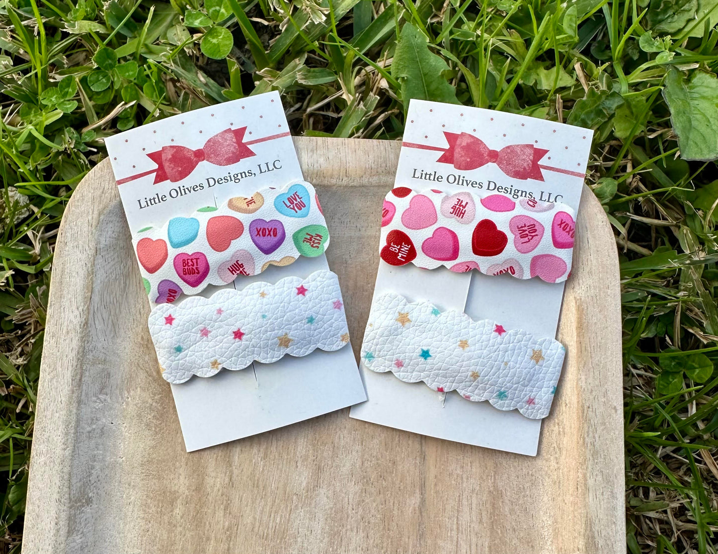 CONVERSATION HEARTS SNAP CLIP SET