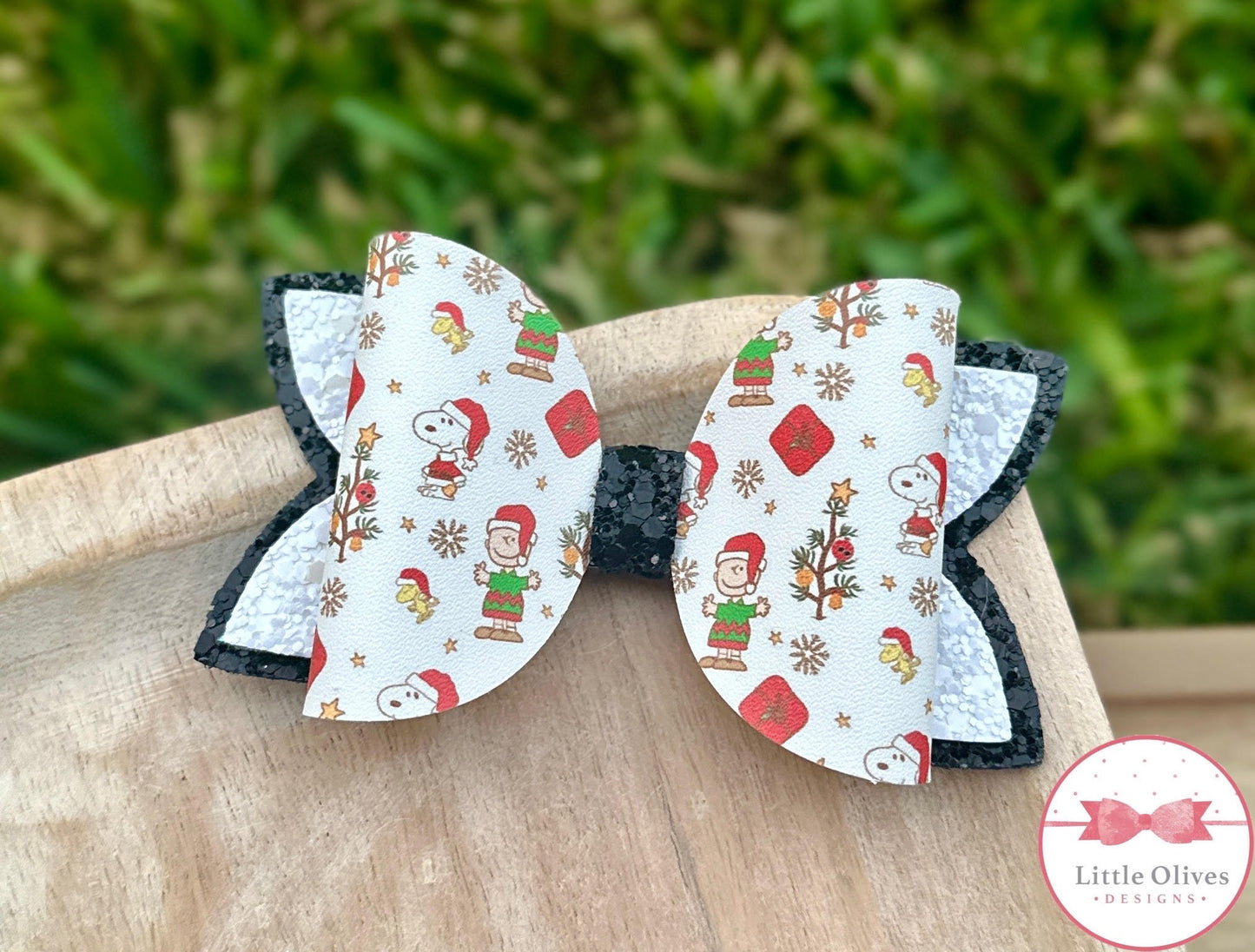 SNOOPY CHRISTMAS BOW