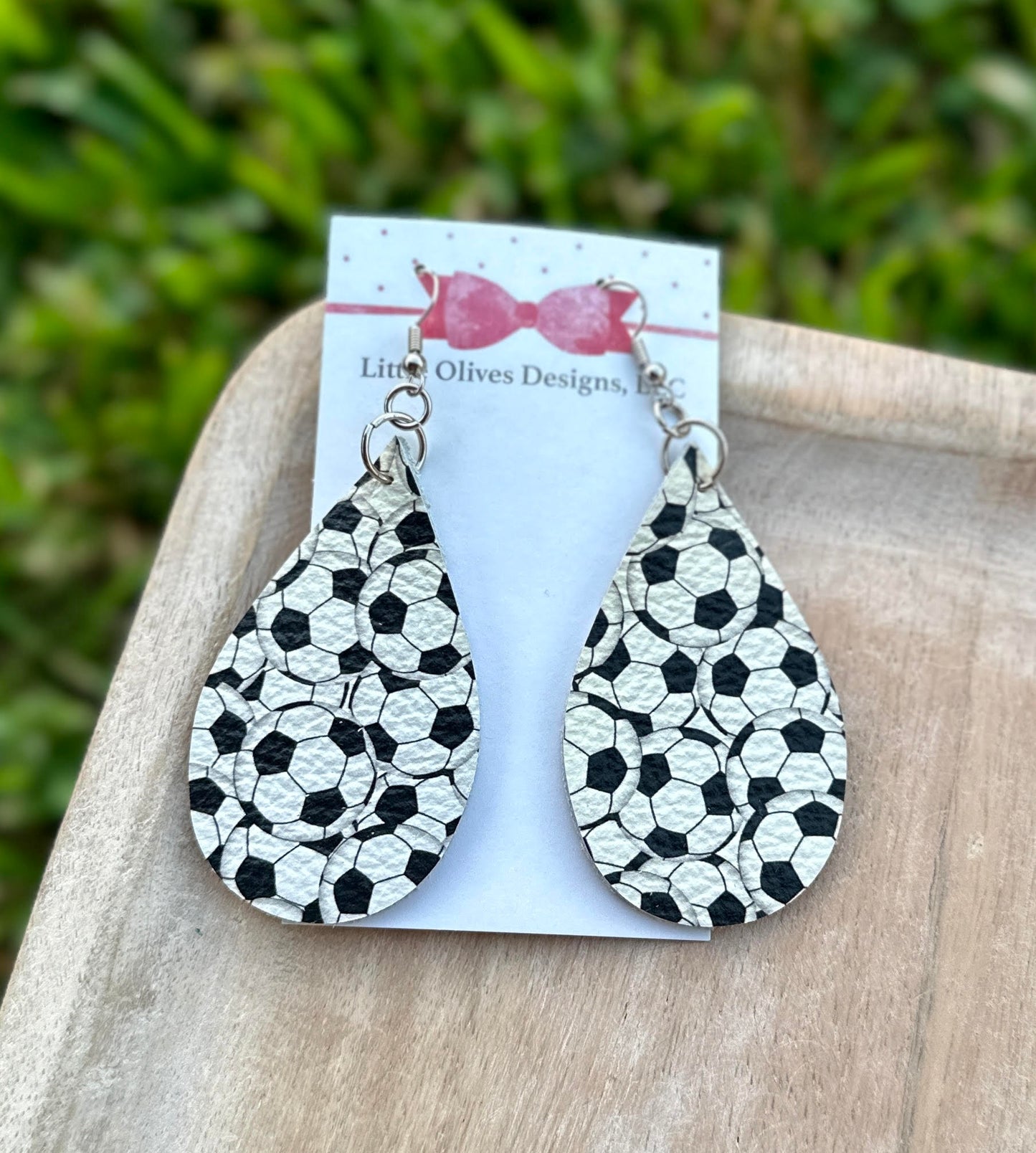 SOCCER TEARDROP EARRINGS