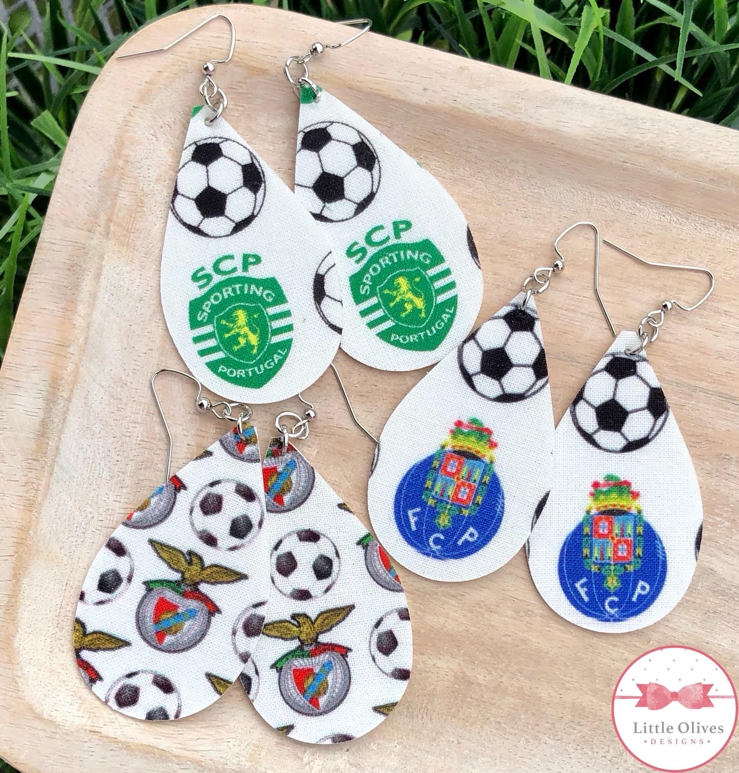 SOCCER TEAMS FABRIC EARRINGS