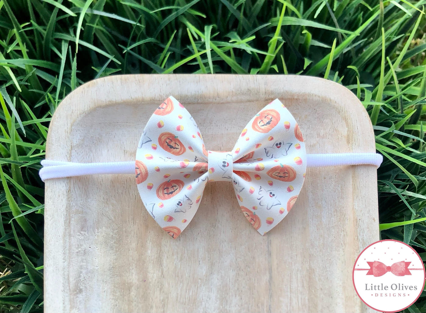 GHOSTS & PUMPKINS BABY HEADBAND