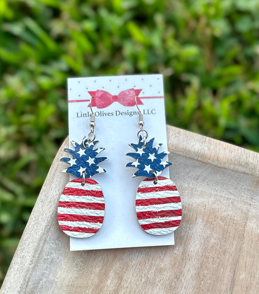 USA PINEAPPLE EARRINGS