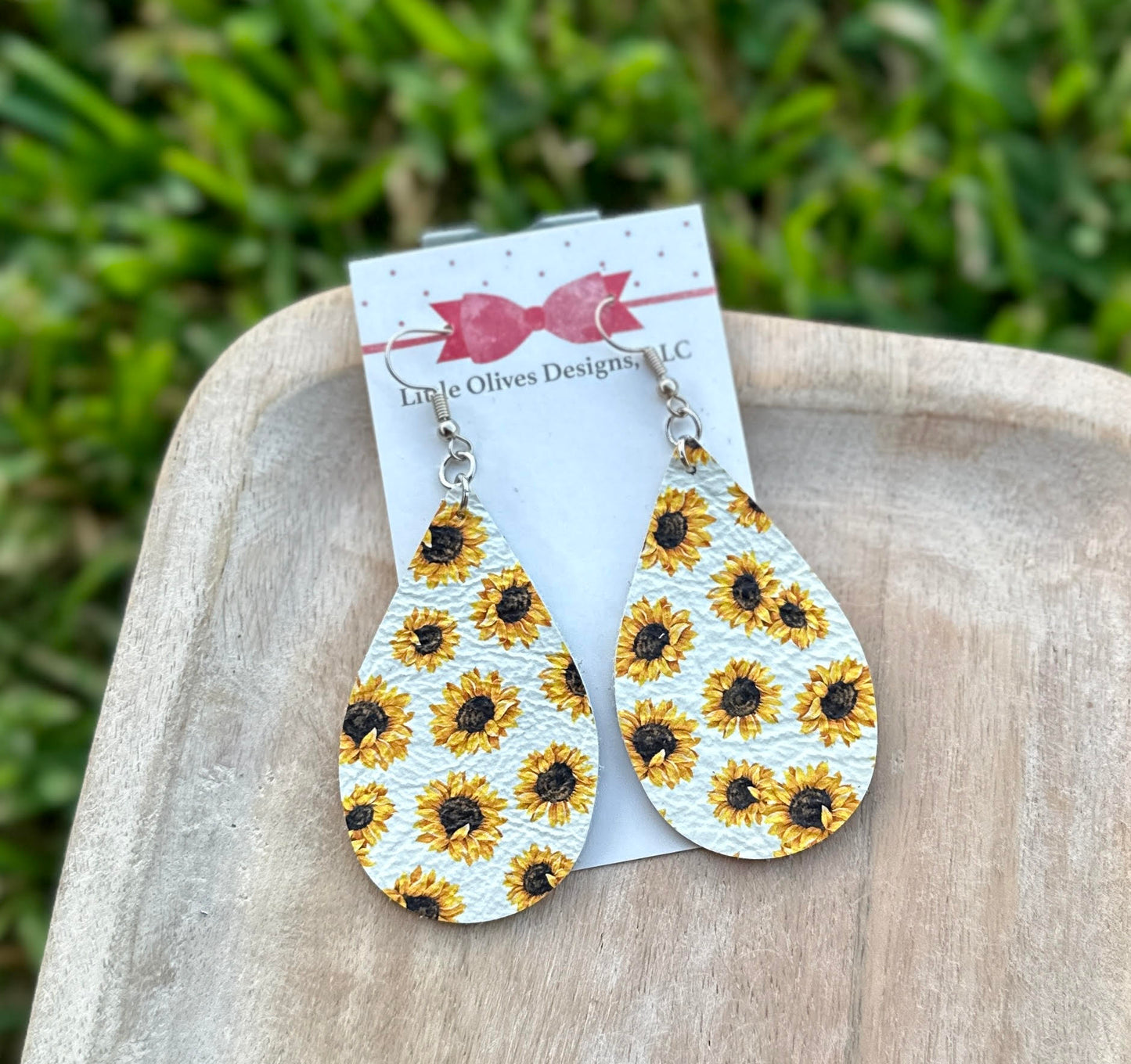 SUNFLOWER TEARDROP EARRINGS