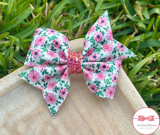 AGNES FLORAL LARKIN BOW