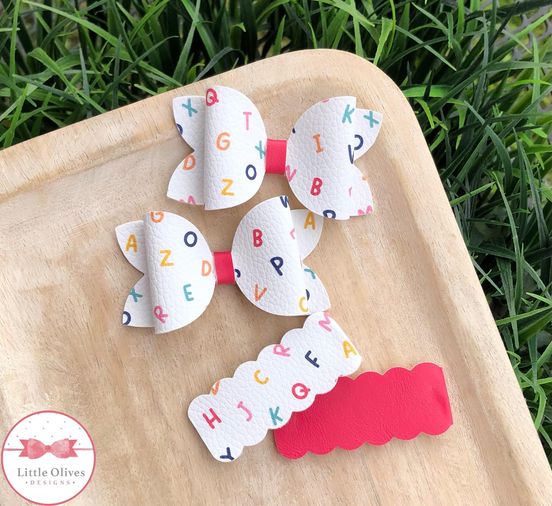 ALPHABET BOW PIGGY SET & SNAP CLIP SET