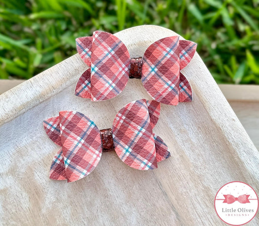 AUTMUN PLAID PIGGY SET