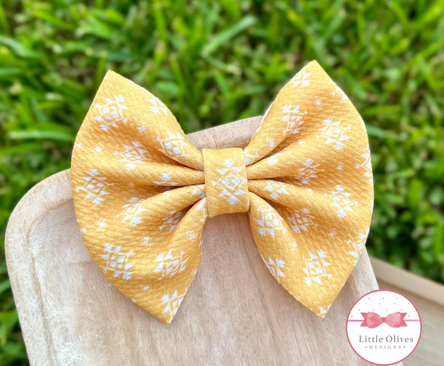 AZTEC FABRIC BOW - HONEY