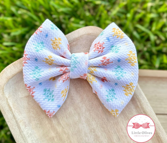 AZTEC FABRIC BOW - MULTI