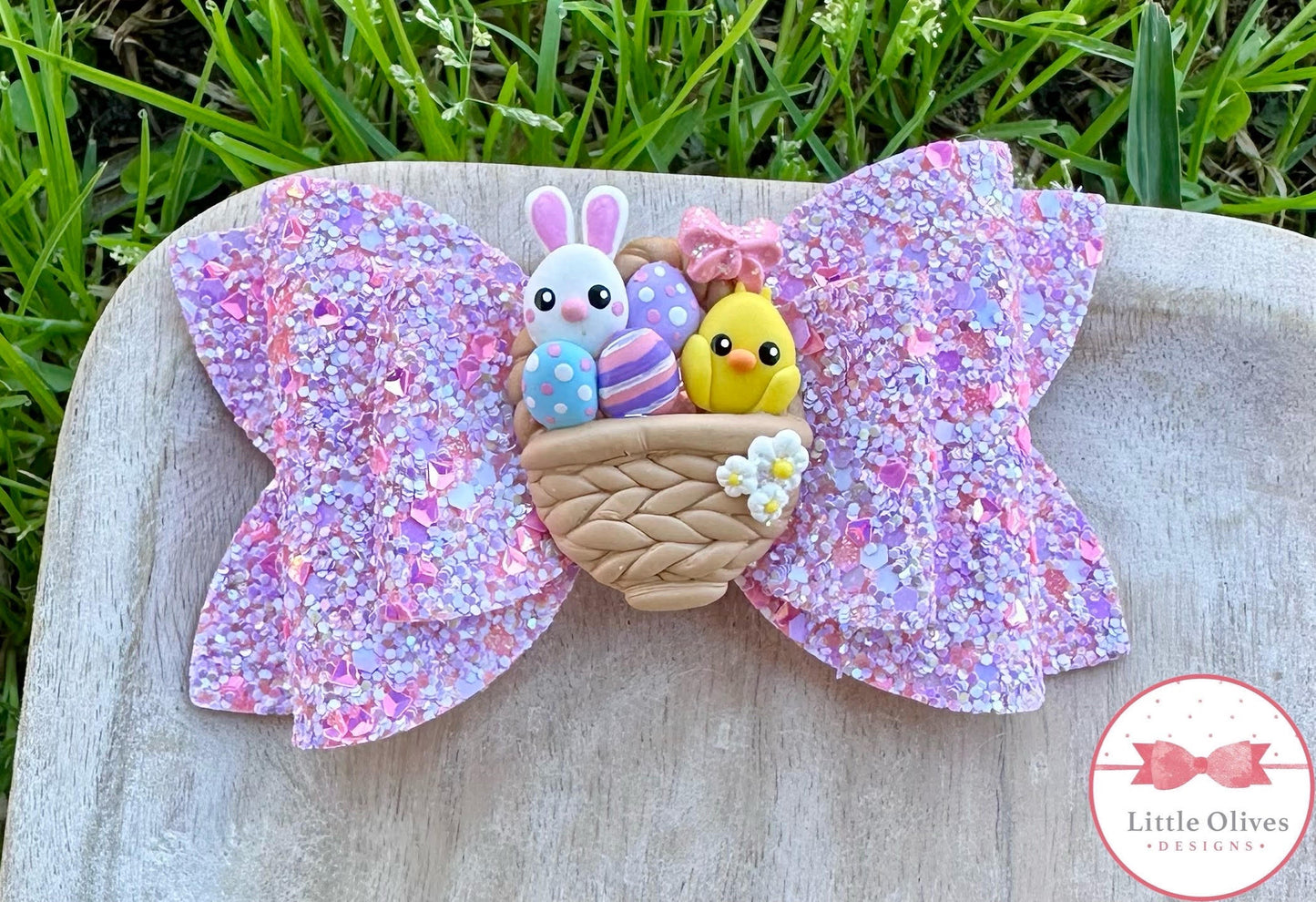 EASTER BASKET CLAY BOW