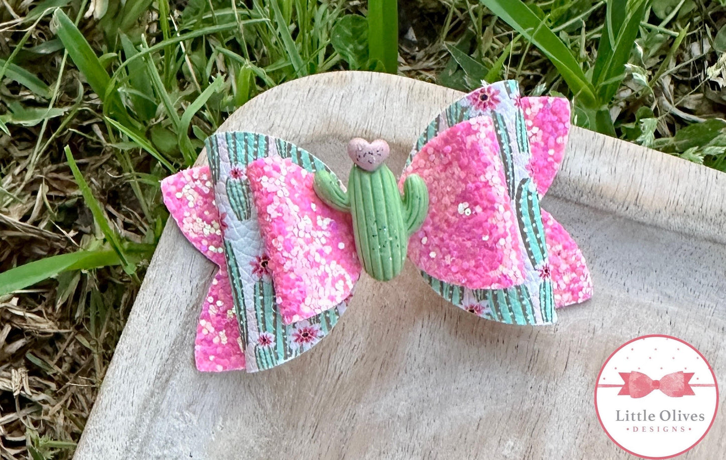 BLOOMING CACTUS MINI CLAY BOW