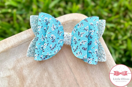 BLUE WILDFLOWERS BOW