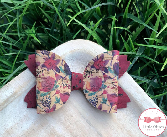 BRIGHT FLORAL CORK BOW