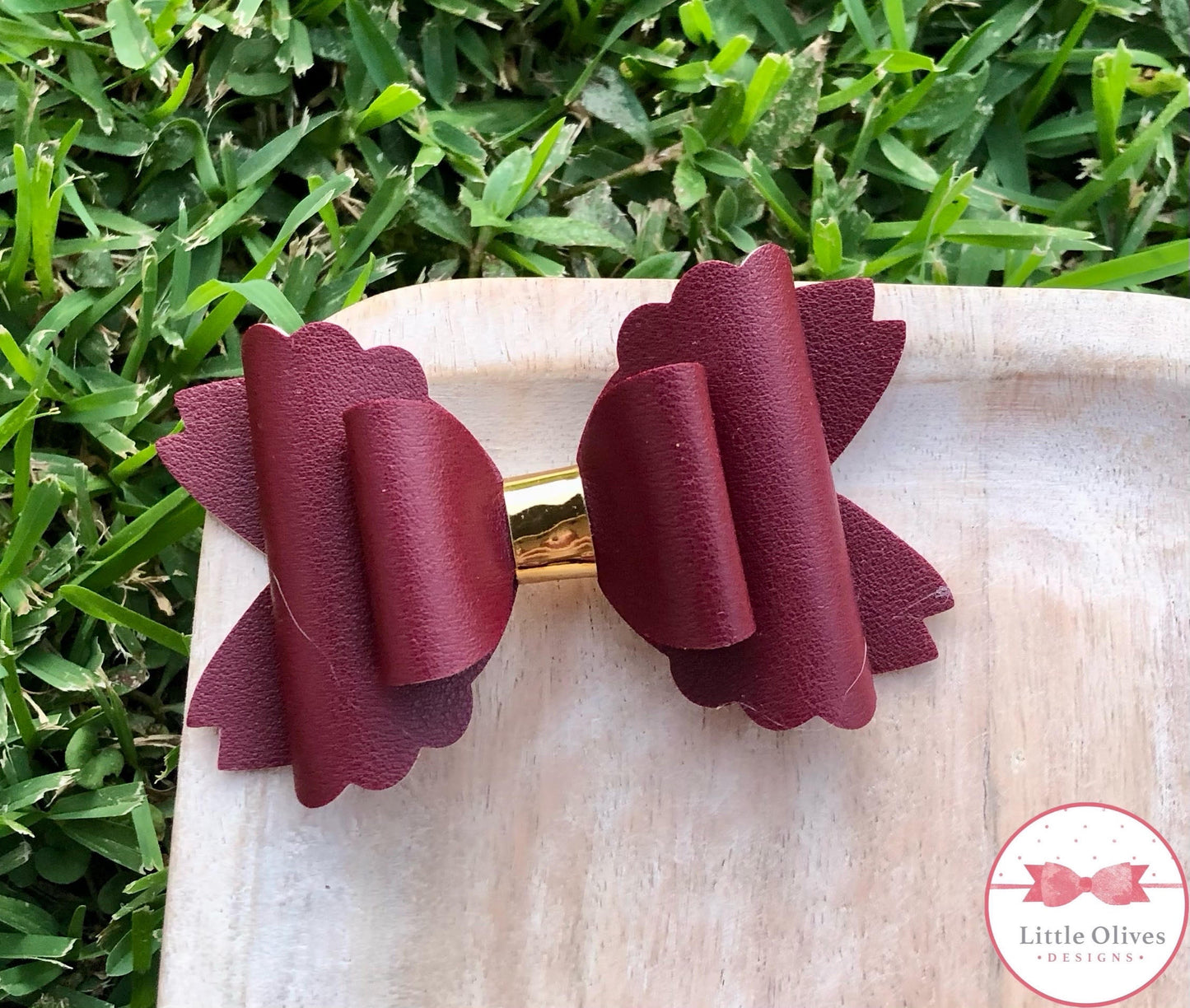 BURGUNDY BOW