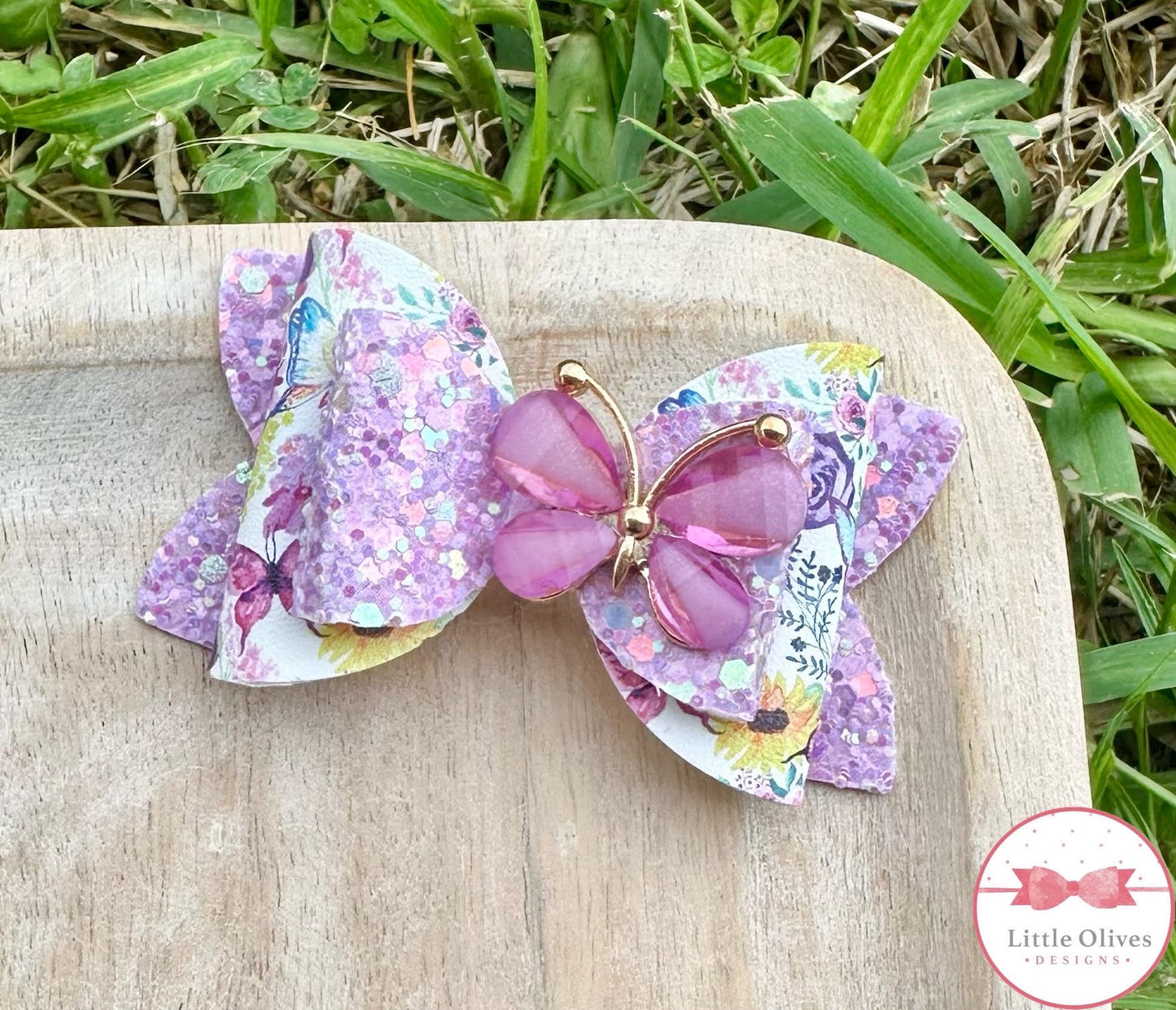 PURPLE BUTTERFLY MINI BOW