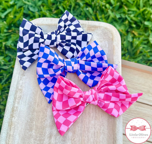 CHECKERED SMALL SOPHIE BOWS