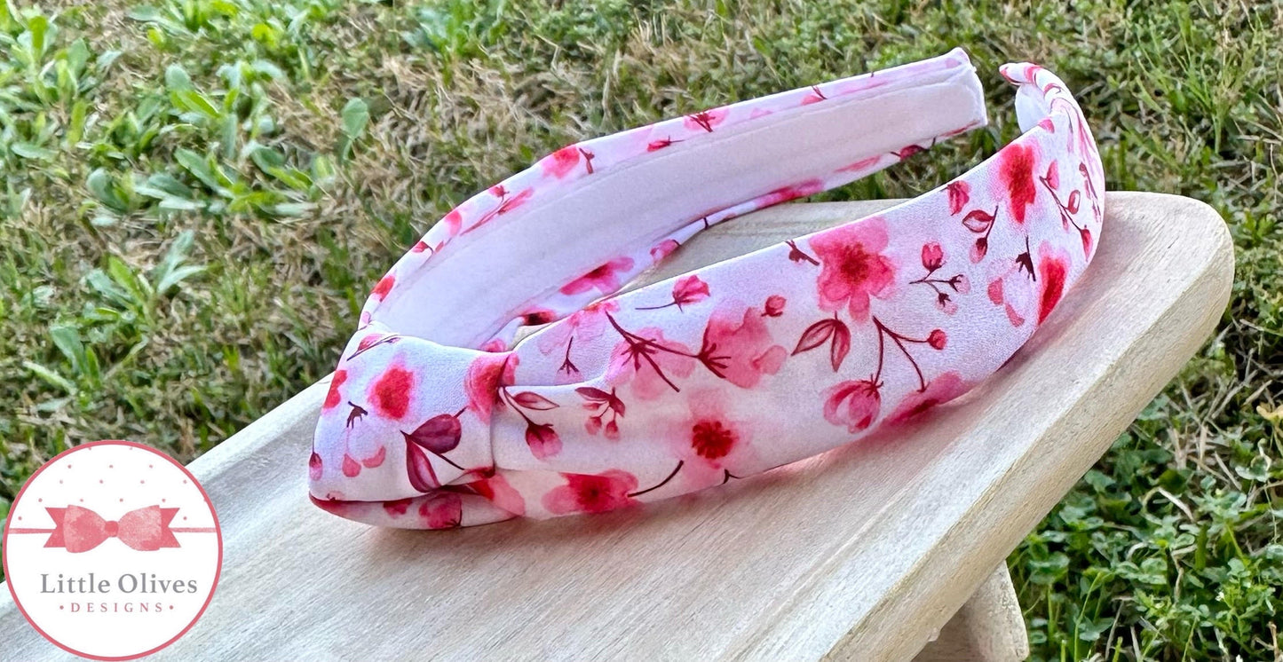 CHERRY BLOSSOMS KNOTTED HEADBAND