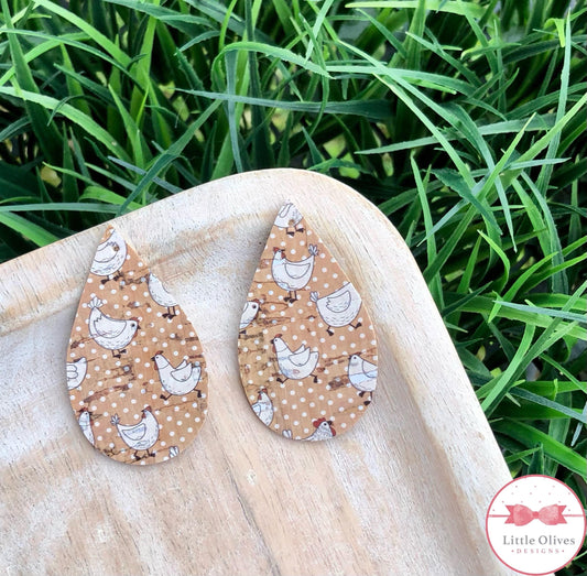 CHICKEN CORK EARRINGS