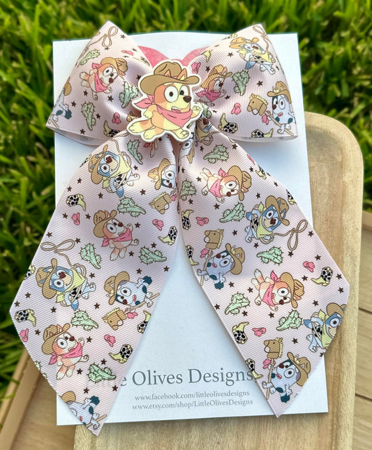 BROWN DOG RIBBON BOW