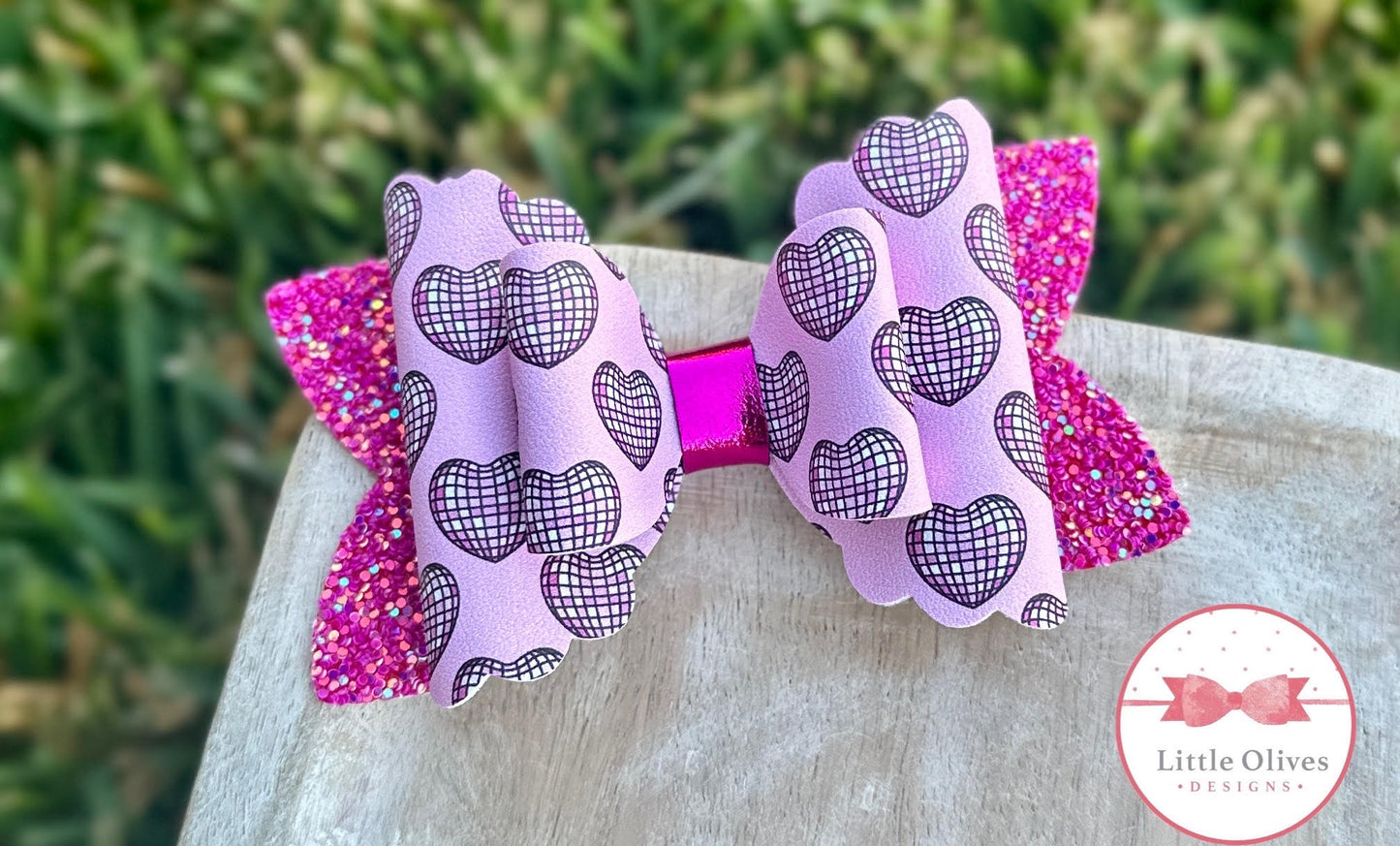 DISCO HEARTS BOW