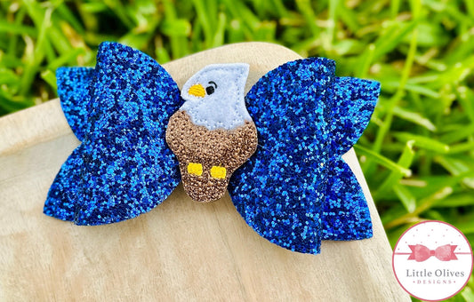 BH EAGLE FELTIE GLITTER BOW