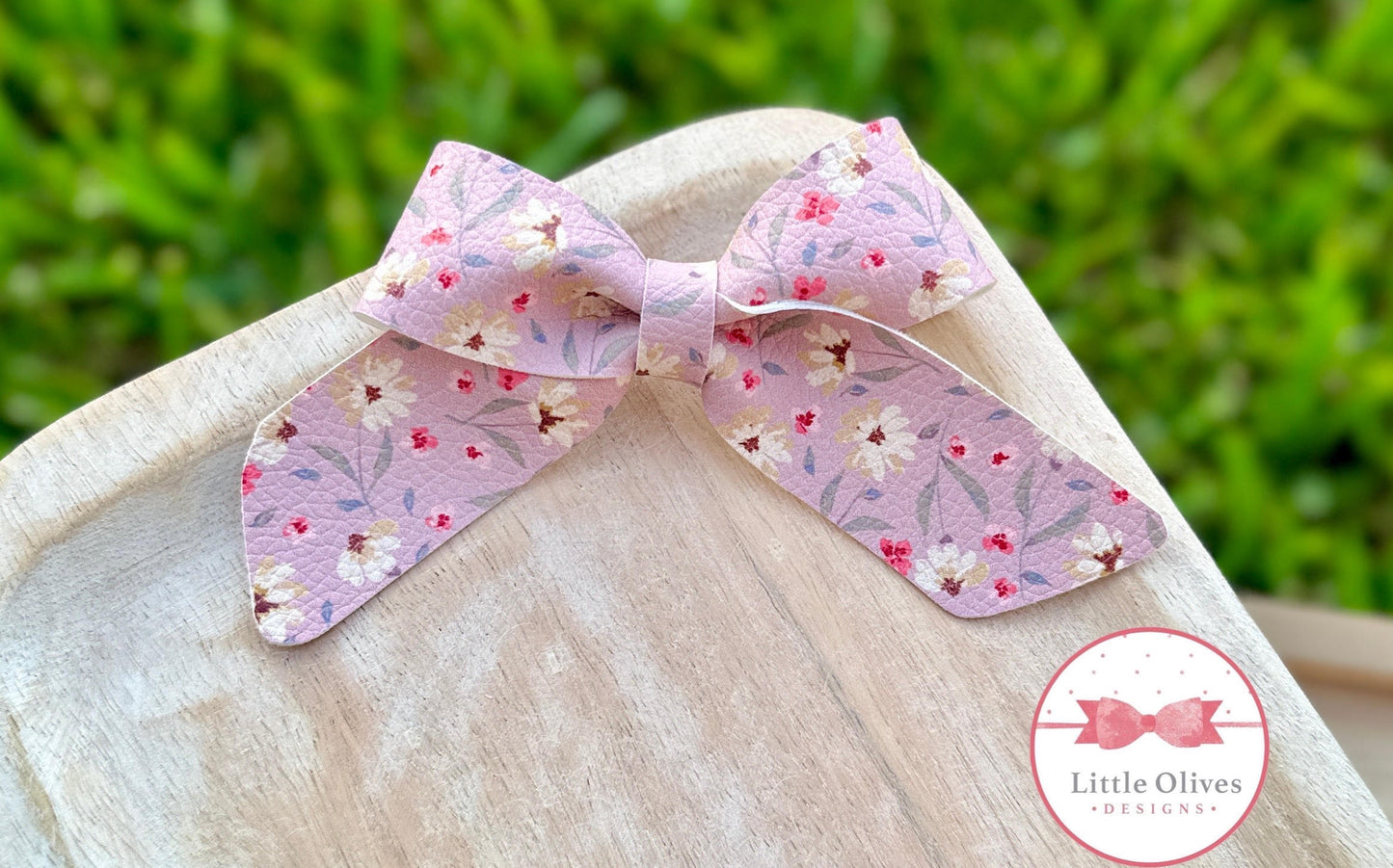 PINK FLORAL ELLIOTT BOW