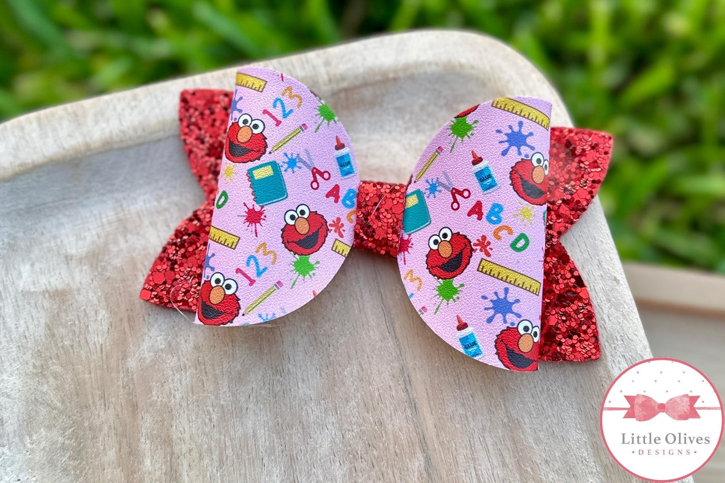 ELMO GOES TO SCHOOL BOW