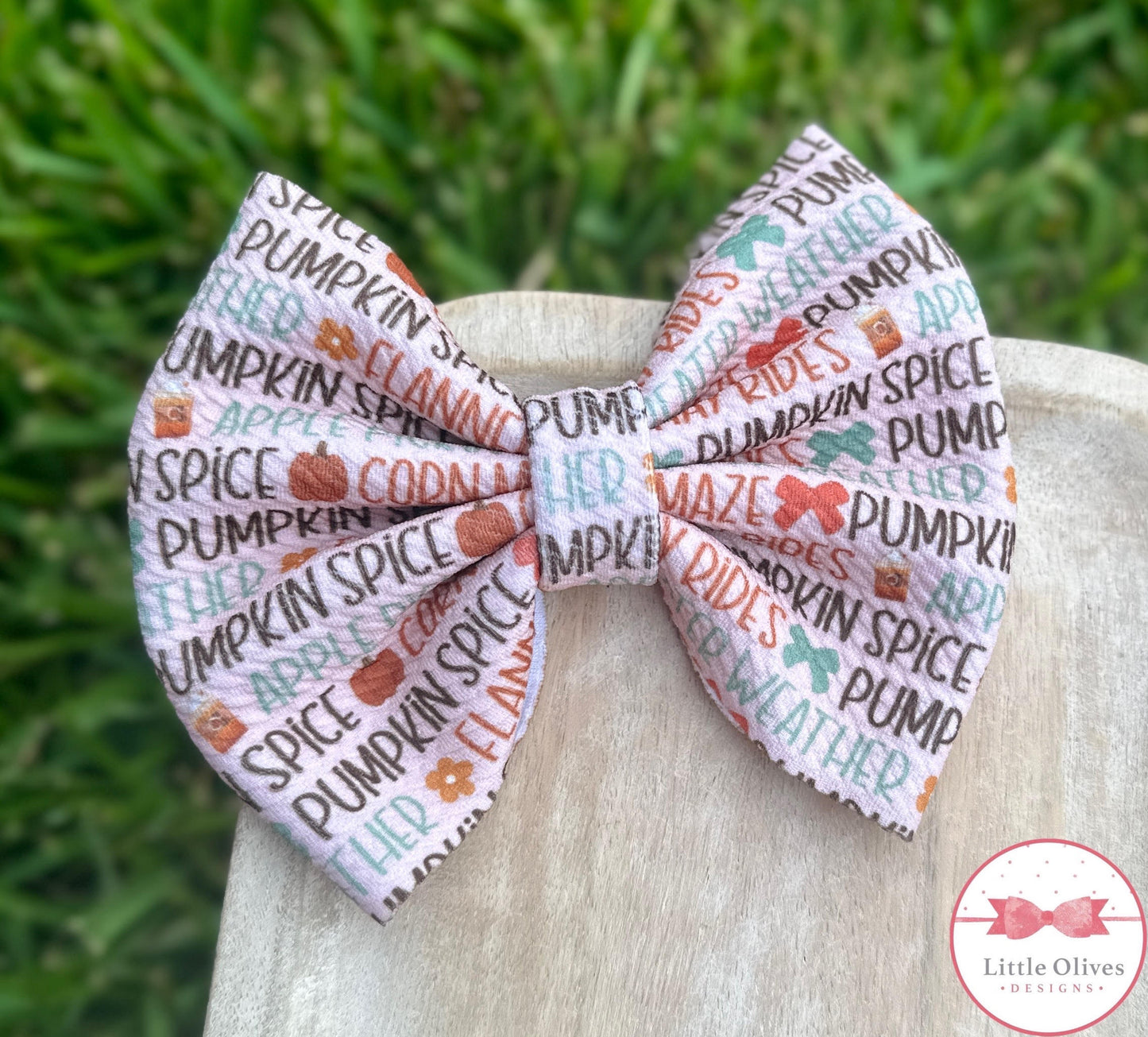 FALL SPICE WORDS BOW