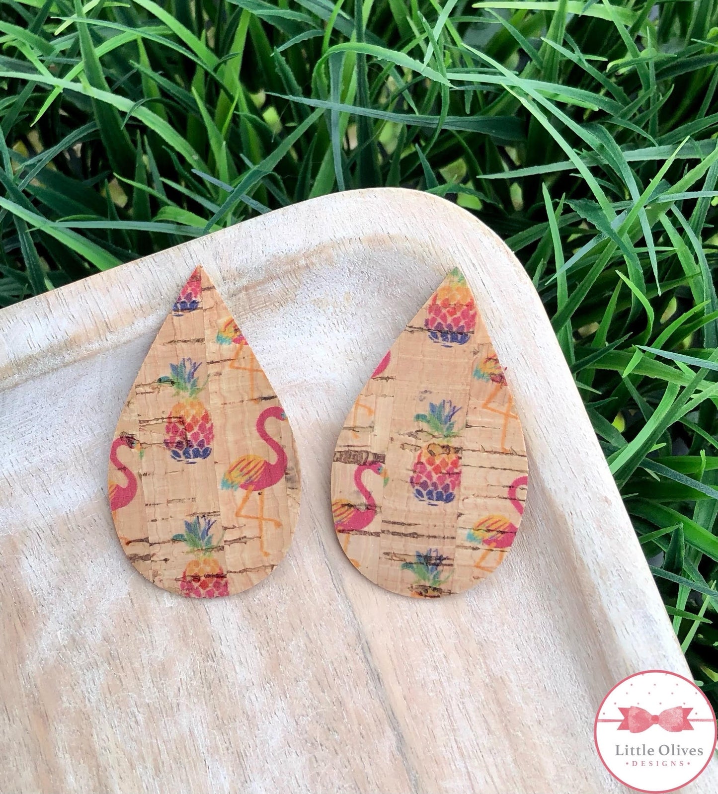 FLAMINGO CORK EARRINGS