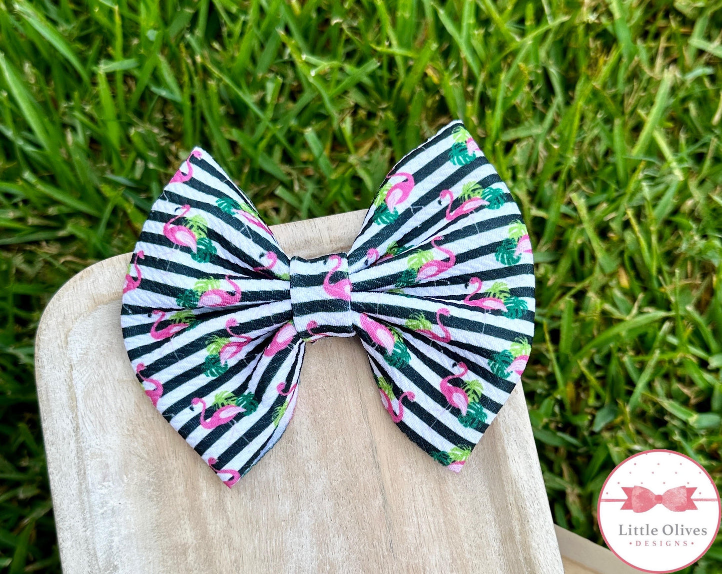 FLAMINGO FABRIC BOW