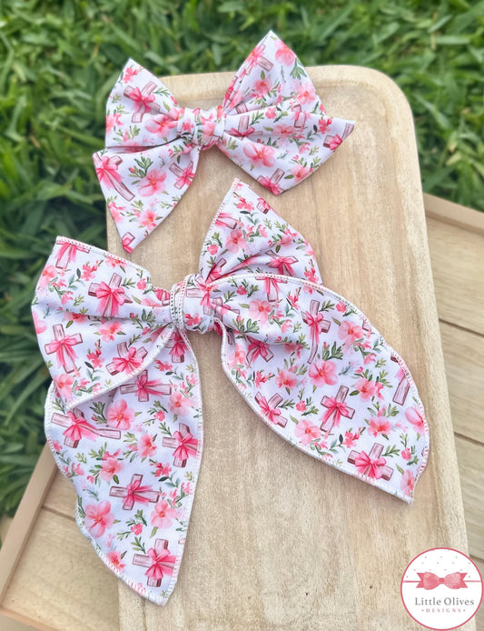 FLORAL BOW CROSSES SOPHIE BOW