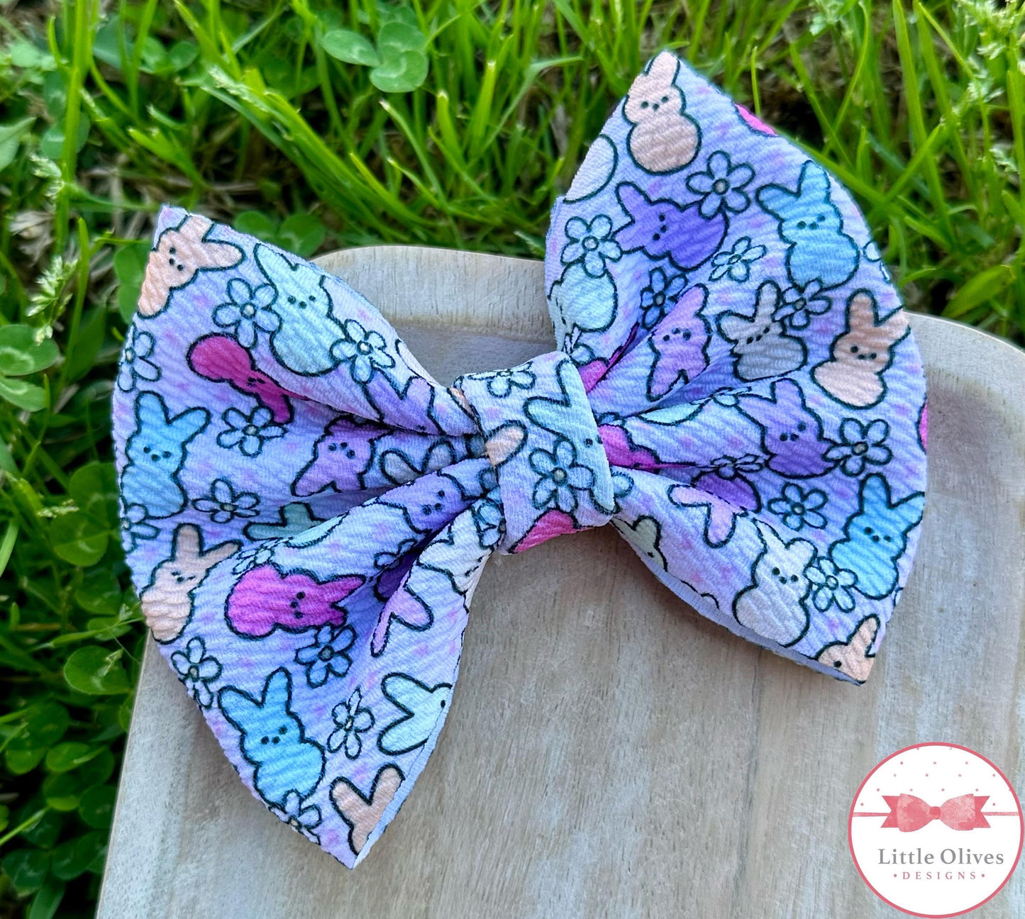 FLORAL PEEPS BOW