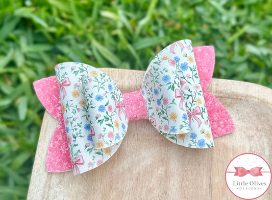 FLORAL COQUETTE BOW