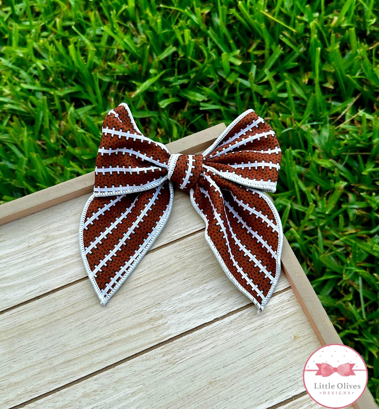 FOOTBALL HAND TIED BOW